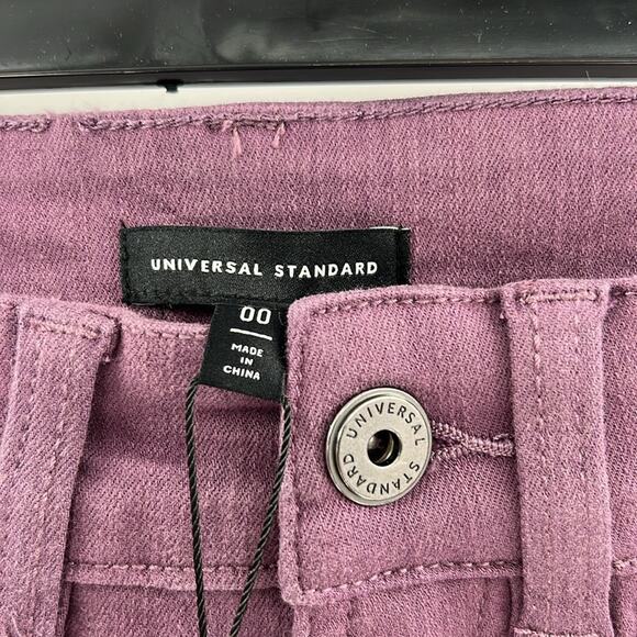 Universal Standard Women's Etta High Waist Ankle Straight Leg Jeans - Purple 00 - Picture 5 of 8